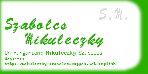 szabolcs mikuleczky business card